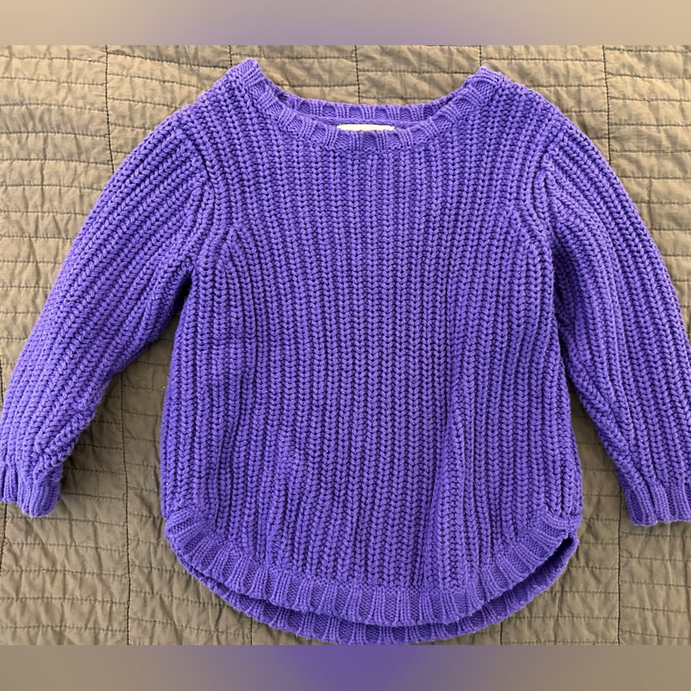Old Navy Purple chunky knit sweater toddler cotton